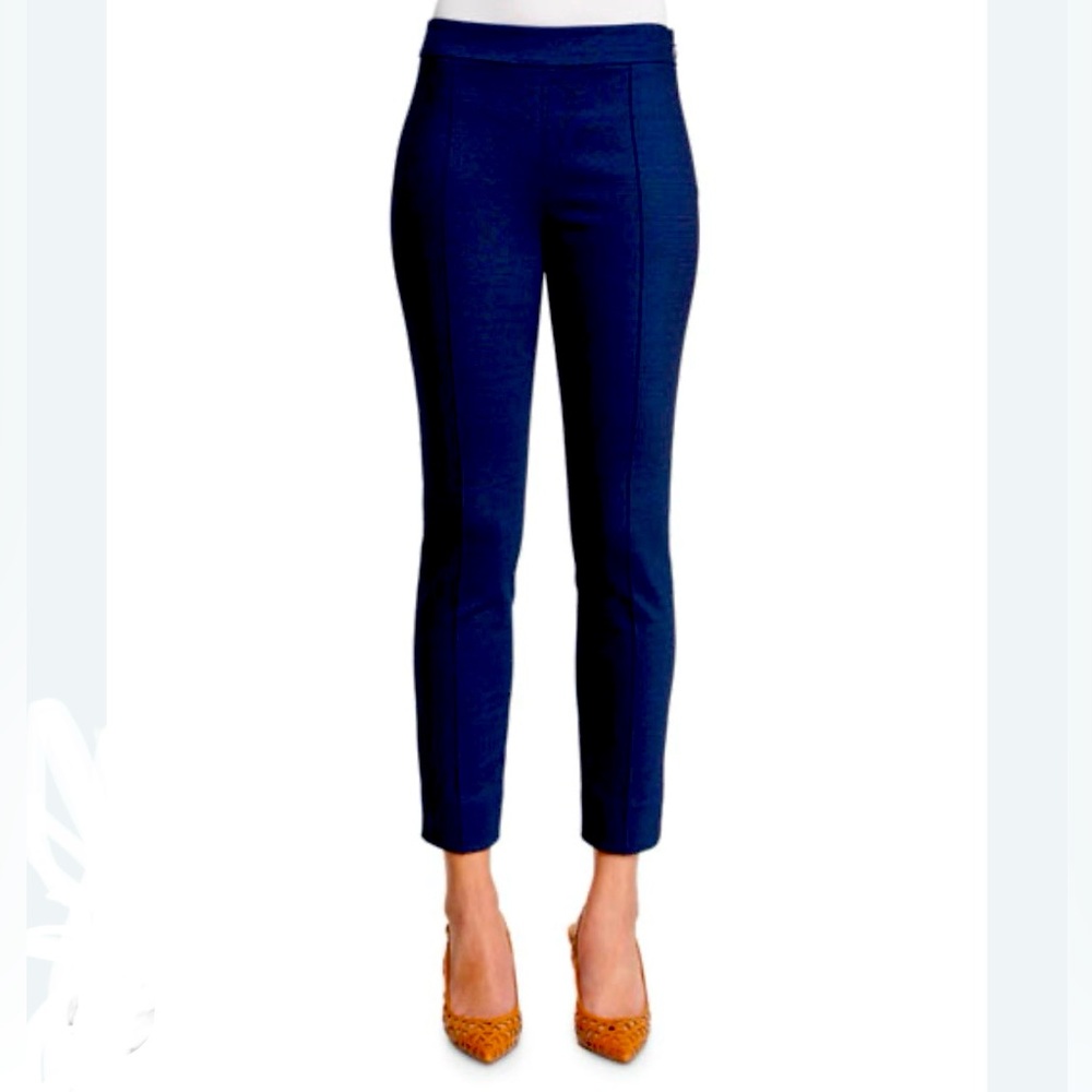 Diane Von Fustenberg Navy Farrah Skinny Ponte Pants Size 10